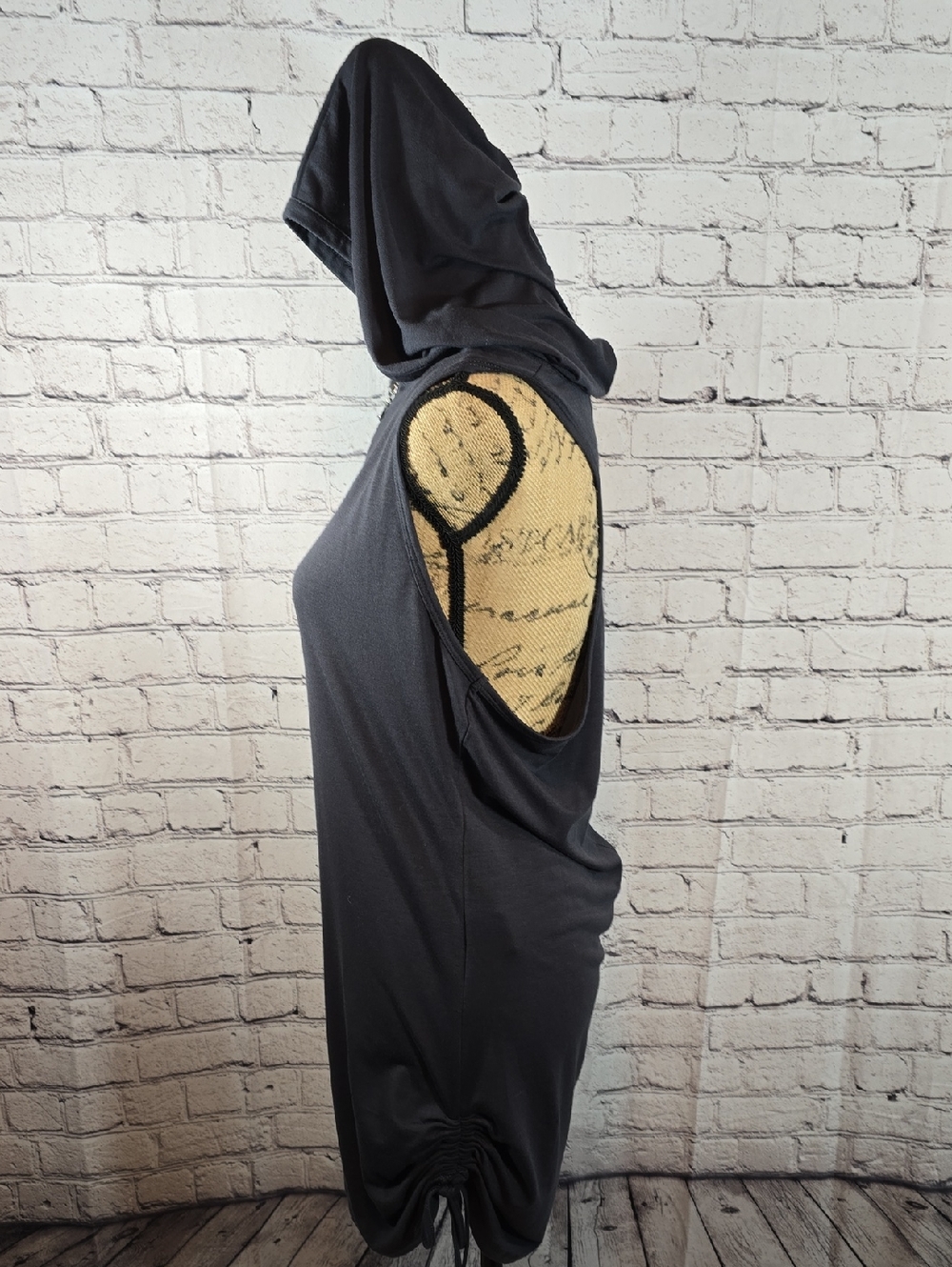 VENUS Gray Sleeveless Hoodie Swim Coverup with Front Zip Size M - Picture 12 of 15